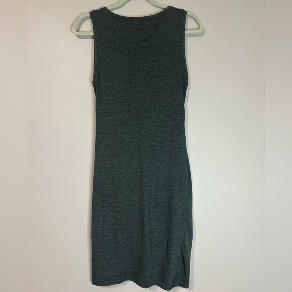 Leith Green Asymmetrical Ruched Sheath Mini Dress, Size M - Picture 6 of 6
